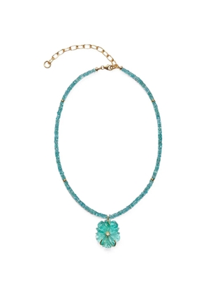 Lizzie Fortunato Capri New Bloom flower-pendant necklace - Blue