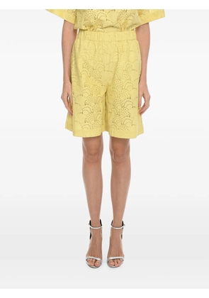 SAMSOE SAMSOE perforated-pattern Karen shorts - Yellow