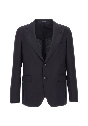 Tagliatore single-breasted herringbone blazer - Blue