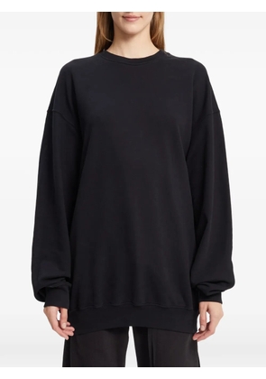 Ann Demeulemeester slogan-print brushed sweatshirt - Black