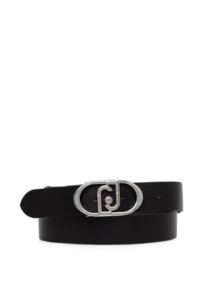 LIU JO logo-plaque leather belt - Black