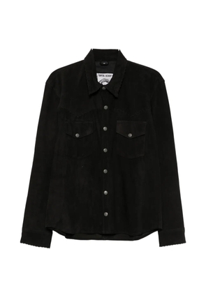 ANTIK DENIM whipstitch-detail western-style shirt - Black