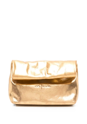 Cortana Delhi metallic-effect clutch bag - Gold