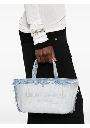 Alexander Wang frayed denim tote bag - Blue