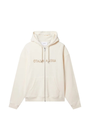 Axel Arigato Rhys logo-embroidered zip-up hoodie - Neutrals