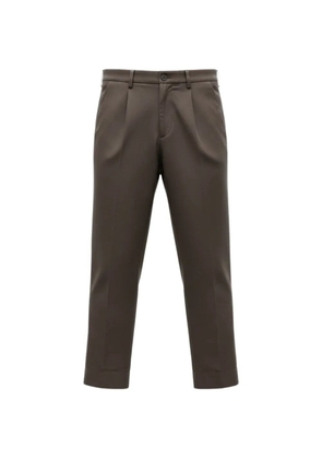 Cellar Door pleated-detail cropped trousers - Brown