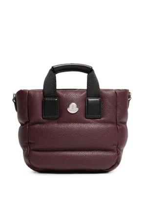 Moncler micro Caradoc quilted-leather tote bag - Red