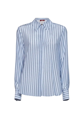 Max Mara striped silk shirt - Blue