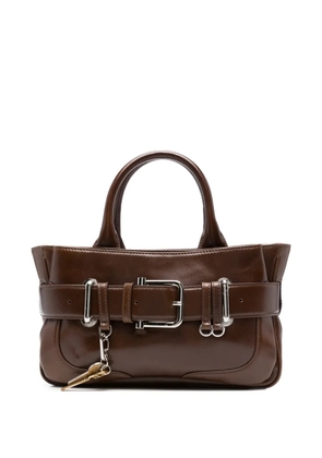 Osoi mini Brocle leather tote bag - Brown