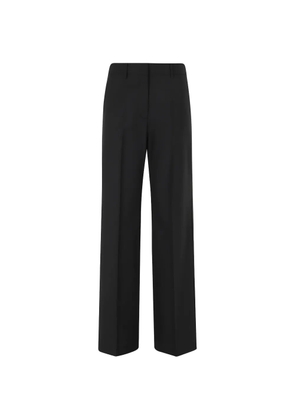 Erika Cavallini high-waisted pressed-crease trousers - Black