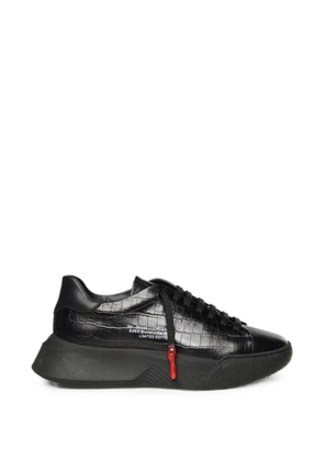 Giuliano Galiano Nemesis 2 crocodile-effect sneakers - Black