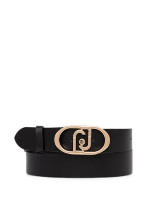LIU JO logo-plaque leather belt - Black