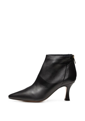Poche Paris pointed-toe rear-zip ankle boots - Black