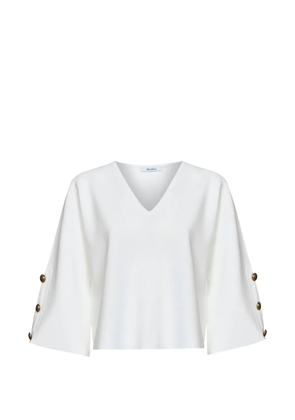 Max Mara button-detail V-neck blouse - White