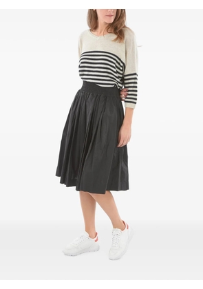 Woolrich pleated elasticated-waist midi skirt - Black