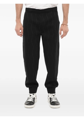 Neil Barrett embroidered loose-fit track pants - Black