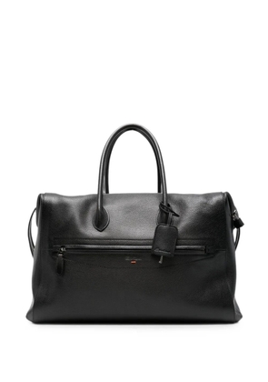Santoni grained-leather holdalls bag - Black