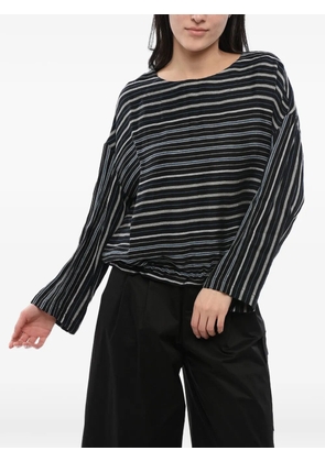 Woolrich striped long-sleeve blouse - Black