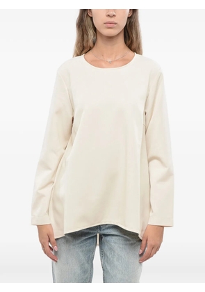 OBLÒ UNIQUE oversized asymmetric blouse - Neutrals