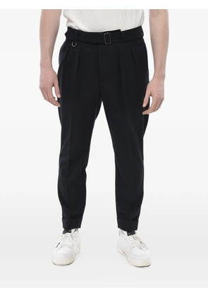 Paolo Pecora belted pleated trousers - Blue