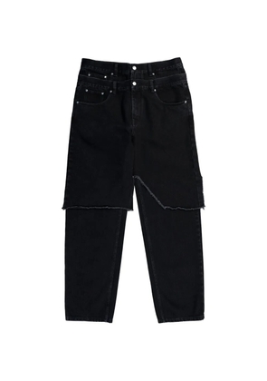 AWGE double-layer frayed jeans - Black