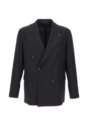Tagliatore double-breasted peak-lapel blazer - Black