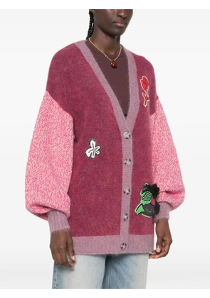 ALEMAIS Mlak appliqué-embellishment cardigan - Purple