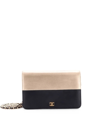 CHANEL Pre-Owned Bicolor Wallet on Chain Leather crossbody bag - Black