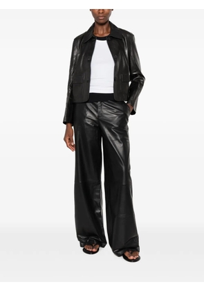 Arma wide-leg leather trousers - Black