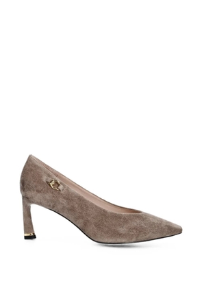 Coccinelle pointed-toe logo-plaque pumps - Neutrals