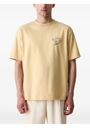 Drôle De Monsieur Esquisse slogan-print T-shirt - Yellow