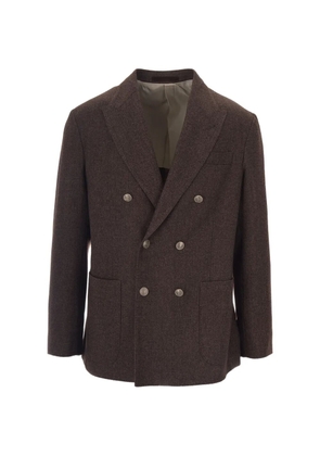 Eleventy double-breasted blazer - Brown