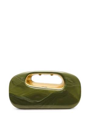 Cult Gaia Amara marbled clutch bag - Green