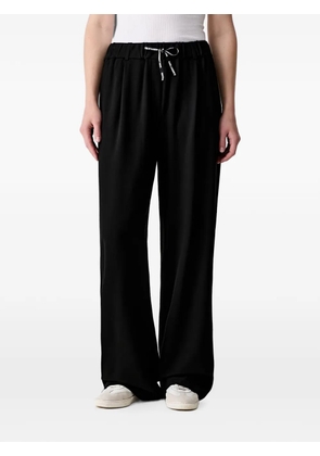 Karl Lagerfeld Jeans logo-drawstring wide-leg trousers - Black