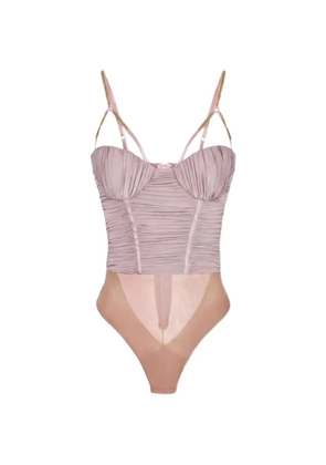 Elisabetta Franchi corset-style ruched bodysuit - Pink