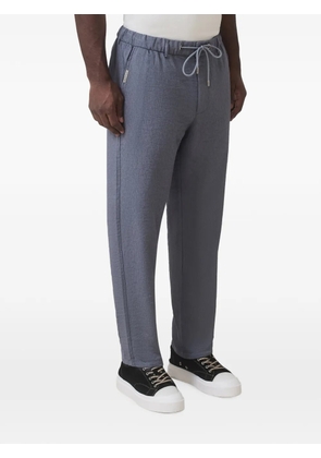 MAUVAIS drawstring-waist textured trousers - Blue
