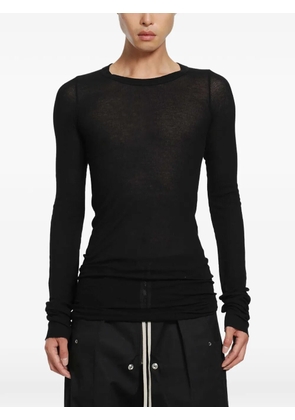 Rick Owens Tower ribbed-knit long-sleeve T-shirt - Black