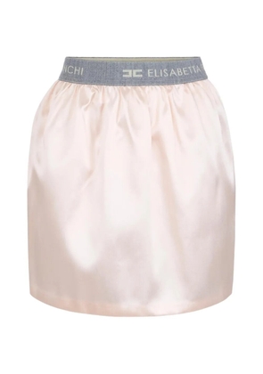 Elisabetta Franchi silk gazar miniskirt - Pink