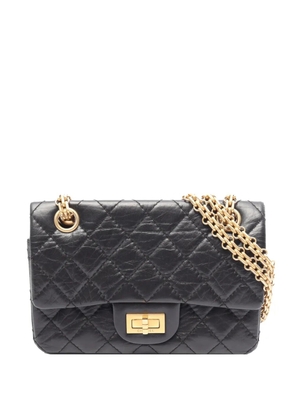 CHANEL Pre-Owned 2021-2026 Quilted Aged Calfskin Reissue 2.55 Single Flap 224 shoulder bag - Black