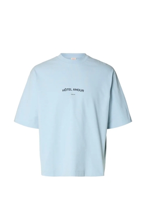 SELECTED x Hotel Amour logo-print T-shirt - Blue