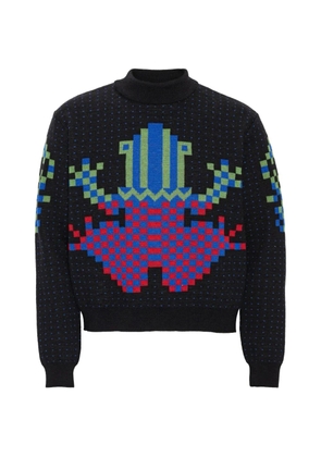 Henrik Vibskov cross-stitch sweater - Black