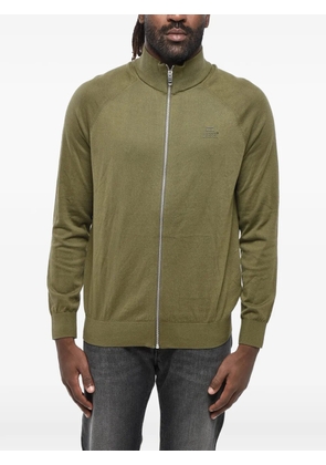 Diesel long-sleeve zip-fastening cardigan - Green