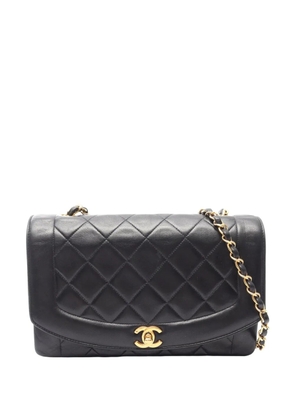CHANEL Pre-Owned 1994-1996 Medium Lambskin Diana Flap crossbody bag - Black