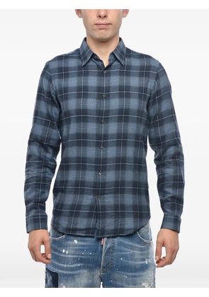 Theory plaid-pattern shirt - Blue