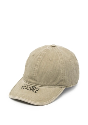 MM6 Maison Margiela logo-embroidered distressed baseball cap - Green