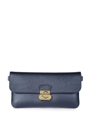 Coccinelle C-Me Lock grained leather shoulder bag - Black