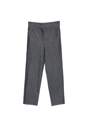 Max Mara elasticated-waistband logo-patch trousers - Blue