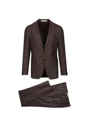 Tagliatore pinstripe suit - Brown