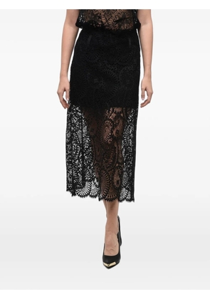 Beaufille macramé lace skirt - Black