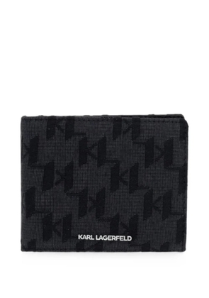 Karl Lagerfeld monogram-print bi-fold wallet - Black
